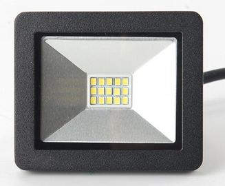 Lumières d'inondation menées imperméables de stade d'IP65 10w 700lm avec du verre trempé, corps en aluminium noir