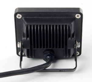 Lumières d'inondation menées imperméables de stade d'IP65 10w 700lm avec du verre trempé, corps en aluminium noir