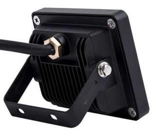 Lumières d'inondation menées imperméables de stade d'IP65 10w 700lm avec du verre trempé, corps en aluminium noir