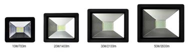 Lumières d'inondation menées imperméables de stade d'IP65 10w 700lm avec du verre trempé, corps en aluminium noir
