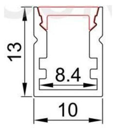 le profil en aluminium de 1.2m 2m LED pour les bandes menées a anodisé 6063 profils menés pour le magasin
