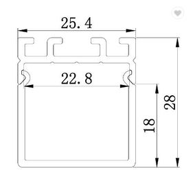 Ajustez le profil en aluminium formé de LED pour des éclairages intérieurs, installation apprêtée de suspension