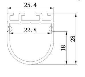 Profil en aluminium de forme d'en demi-cercle pour Muti montant la Manche en aluminium de LED avec du CE Rohs