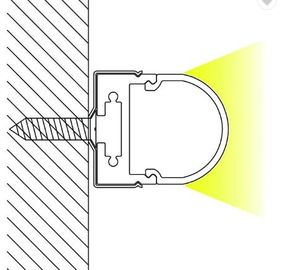 Profils en aluminium d'extrusion anodisés par profil en aluminium de LED montés par suspension pour l'éclairage de plafond