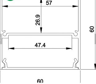 Profil en aluminium d'extrusion d'Alu de l'alliage 6063 de profil de LED monté par suspension extérieure avec du CE Rohs