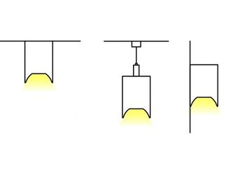 profils en aluminium du module linéaire LED du pendant LED d'éclairage indirect de 50mm*75mm pour les bandes menées