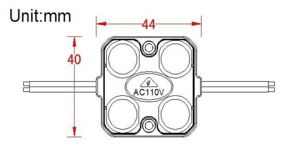 1.5w 140LM 110VAC 220VAC a entré le volatge élevé a mené le module pour la boîte de signe de Lightbox de lettre de la Manche