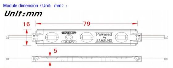 1.2w 12v 120LM 3 LED 5630 Samsung a mené le module pour la lettre de canal, avec 5 ans de garantie de CE ROHS d'UL IMPERMÉABLE