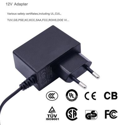 adaptateur 12W 24W 36W de puissance de bâti de mur de 12V 1A 1.5A 2A 2.5A 3A avec du CE de CB d'UL certifié, pour des caméras de télévision en circuit fermé de batterie de moteur