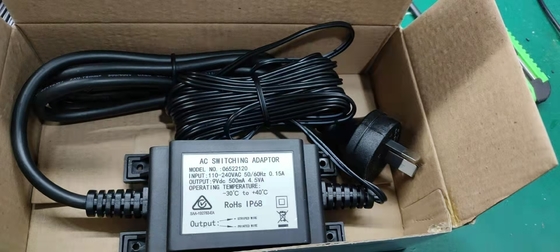 Transformateur imperméable extérieur, alimentation d'énergie, adaptateur imperméable de commutateur de 9Vdc 500mah 4.5W IP68 pour le robinet